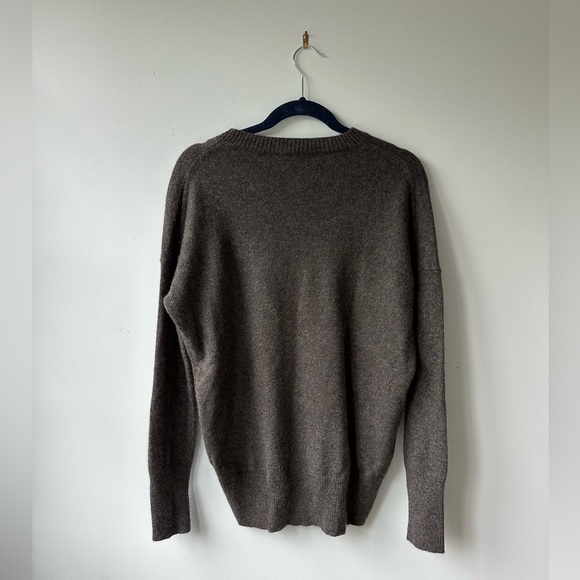 Theory Cashmere Easy Grey Crewneck Sweater - Picture 6 of 8